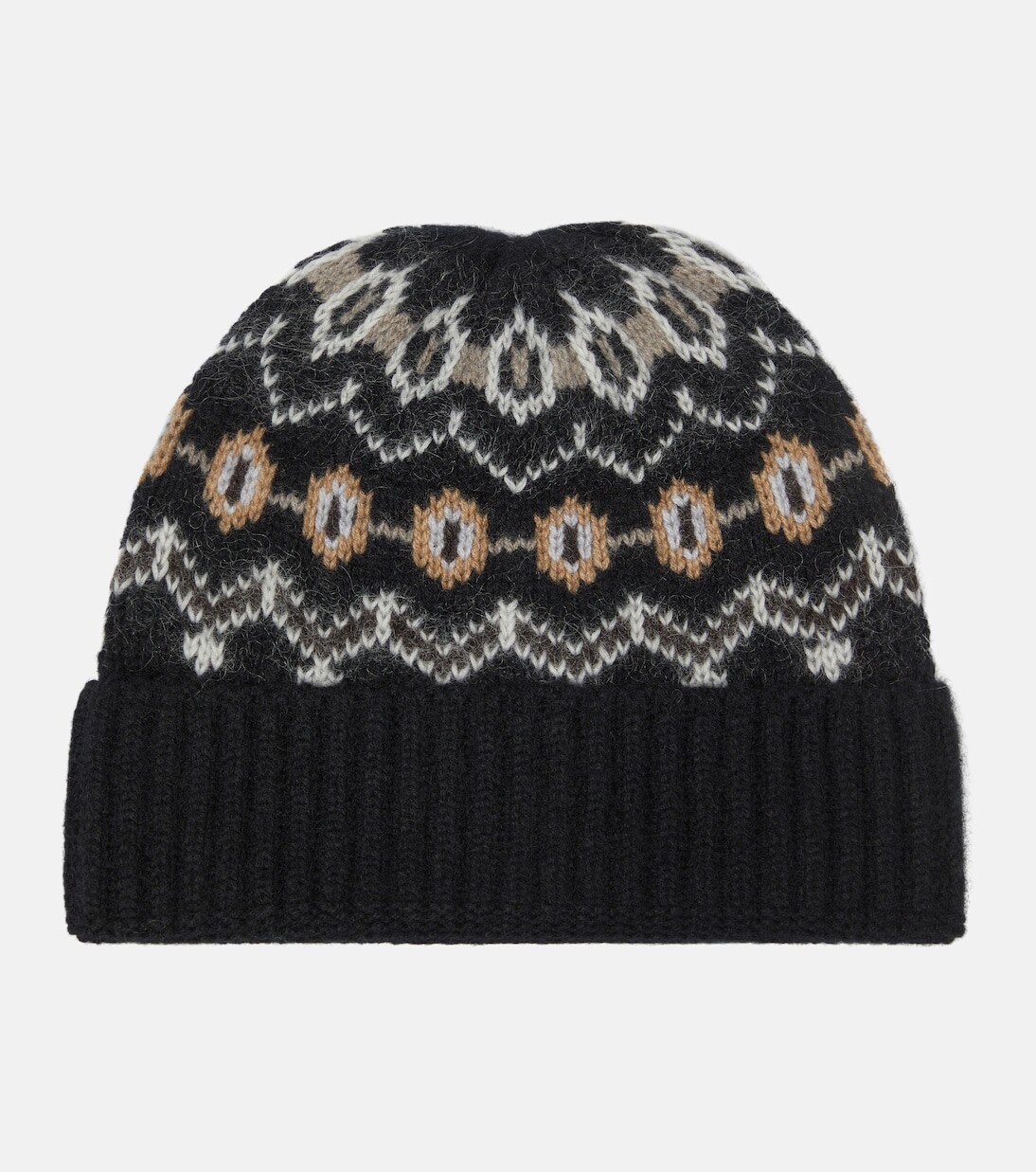 

Шапка-бини alpina из кашемира интарсии Khaite, черный