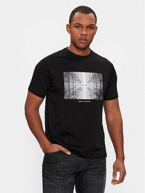 

Футболка стандартного кроя Armani Exchange, черный
