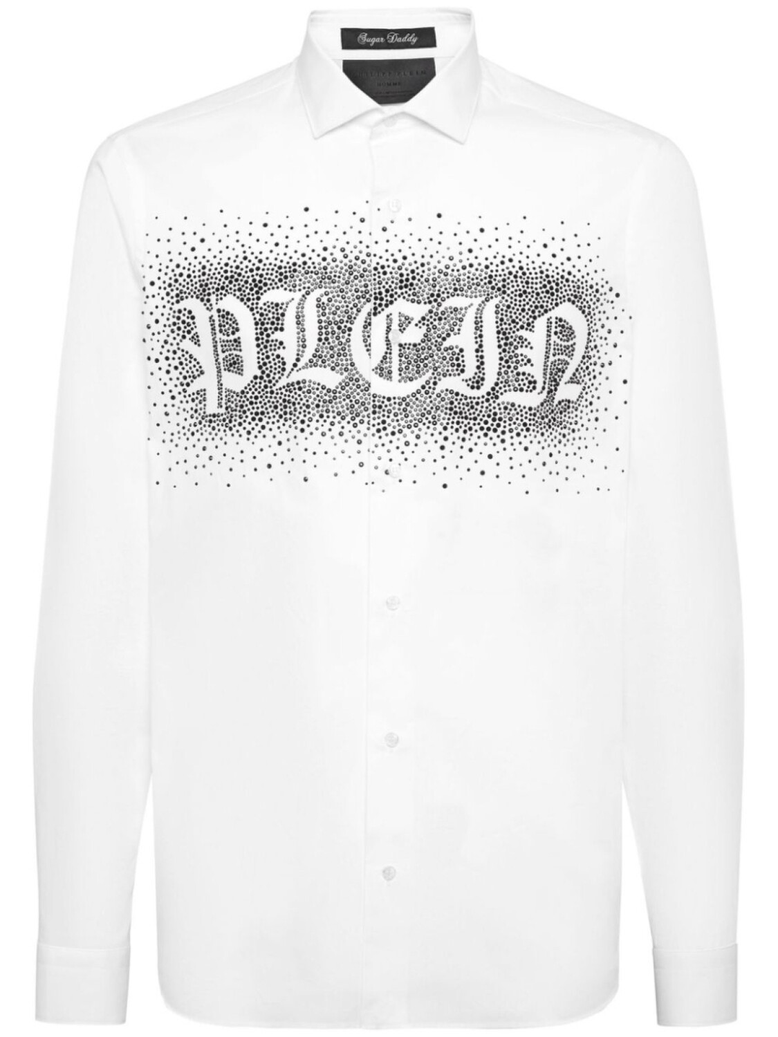

Philipp Plein рубашка с длинными рукавами и логотипом, белый