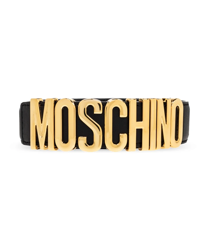 

Кожаный ремень Moschino, черный