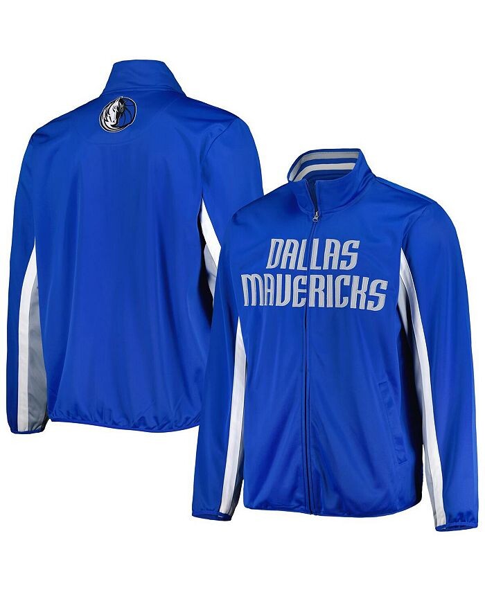 

Мужская синяя спортивная куртка с молнией во всю длину Dallas Mavericks Contender Wordmark G-III Sports by Carl Banks, синий