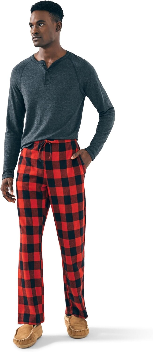 

Легендарные пижамные брюки Faherty, цвет Red Black Buffalo
