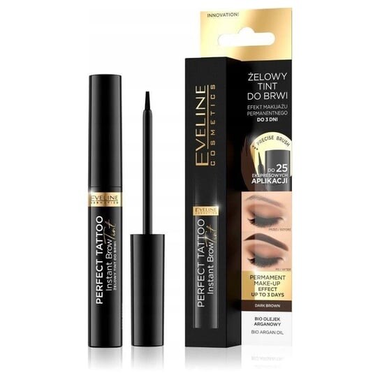 

Гель-тинт для бровей 001 Темно-коричневый 6мл Eveline Cosmetics Perfect Tattoo Instant Brow