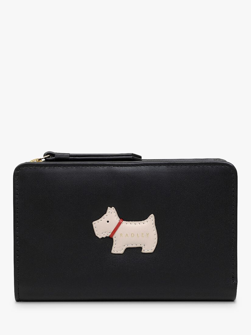 

Кожаный кошелек Heritage Dog среднего размера на молнии Radley, черный