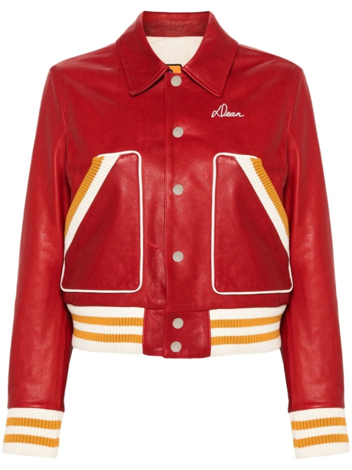 

Dsquared2 кожаный бомбер Varsity, красный
