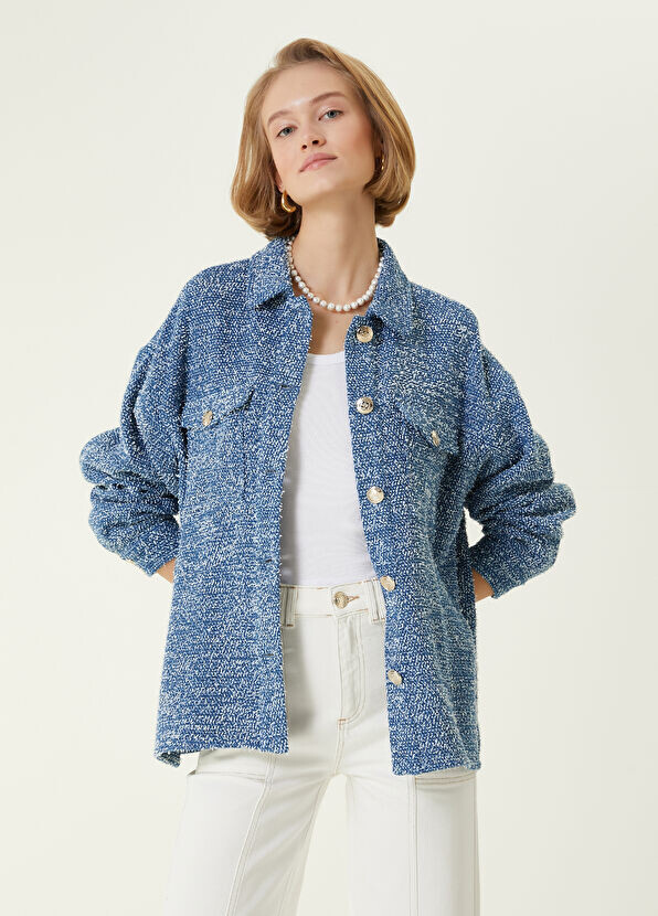 

Твидовый пиджак Beymen Collection, синий