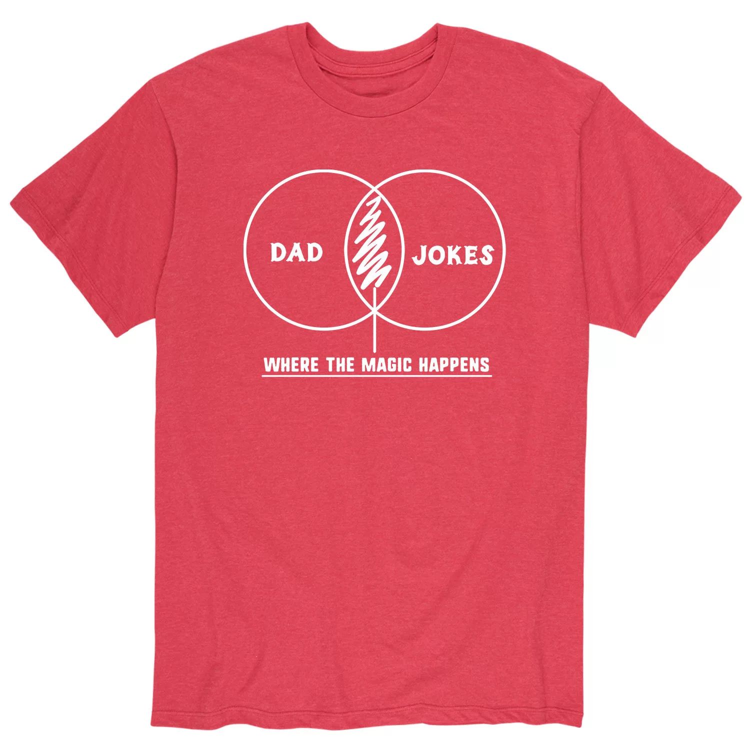цена Мужская футболка Dad Joke Venn Diagram Licensed Character