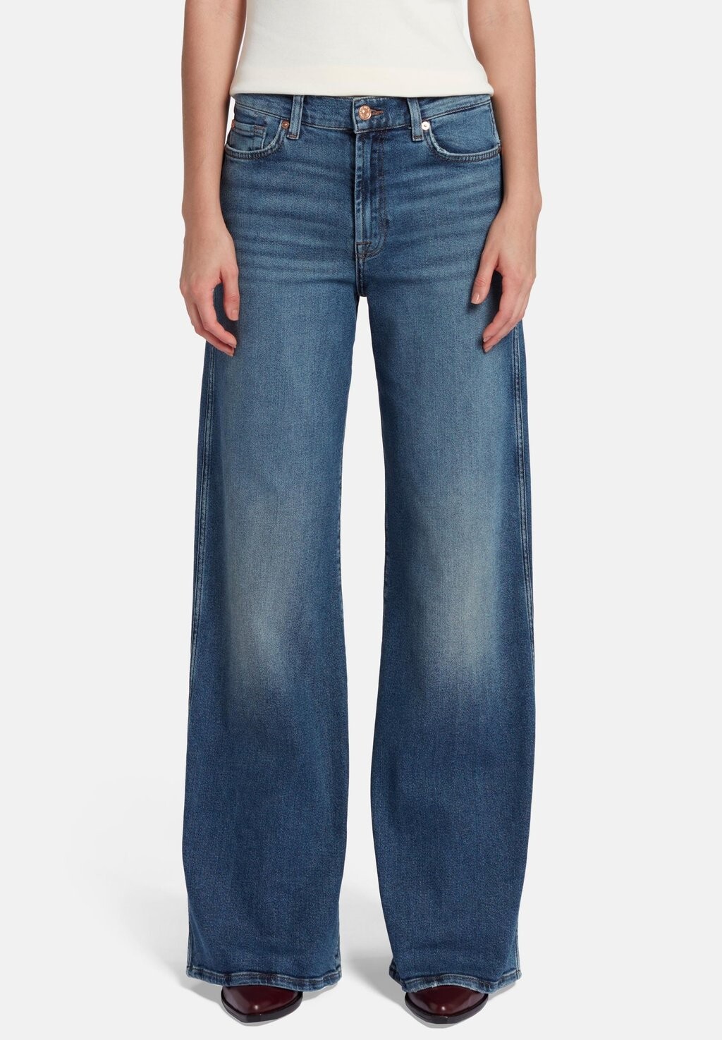 

Джинсы свободного кроя LOTTA LUXE VINTAGE SEA LEVEL 7 for all mankind, синий деним