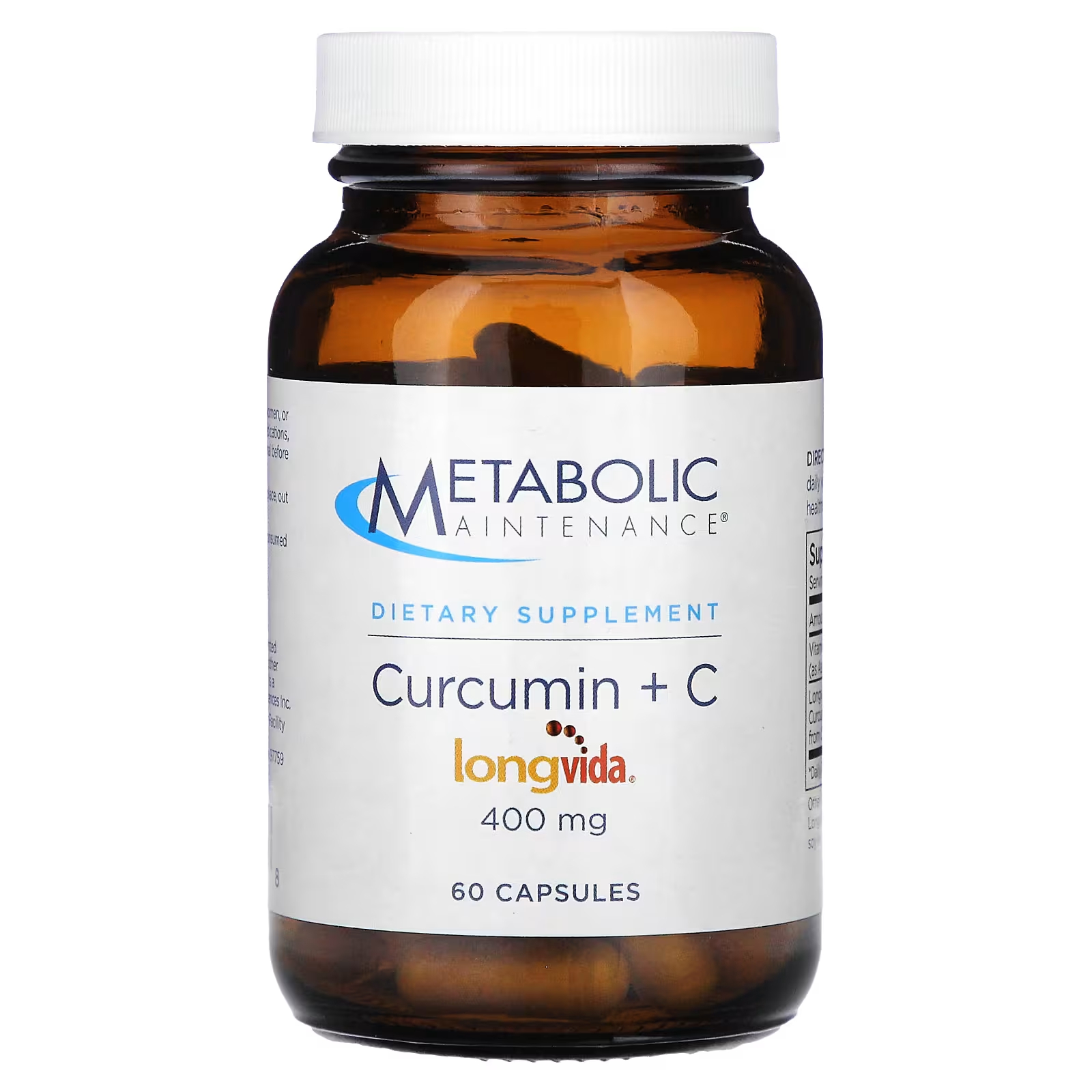 Куркумин + витамин C Metabolic Maintenance 400 мг, 60 капсул