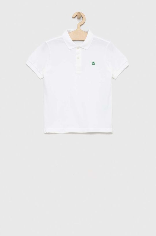 Рубашка-поло из детской шерсти United Colors of Benetton, белый футболка поло united colors of benetton мужская 22p 3ou6j3176 904 xxxl