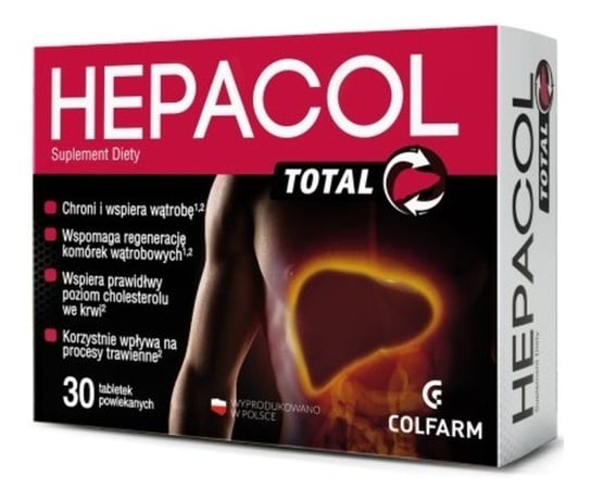 Colfarm, Биологически активная добавка Hepacol Total, 30 таблеток биологически активная добавка экко плюс бифидумбактерин 1000 30 таблеток