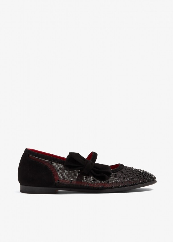 

Балетки Christian Louboutin Melodie Strass Ballerinas, черный
