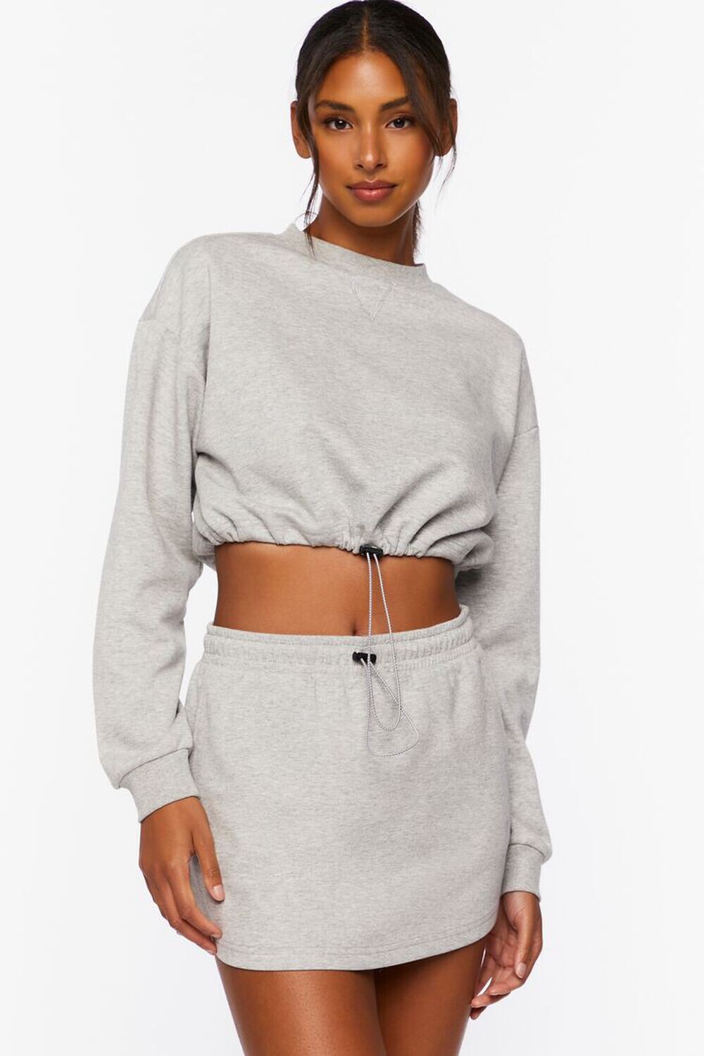 

Мини-юбка Active с завязками на шнурке Forever 21, серый