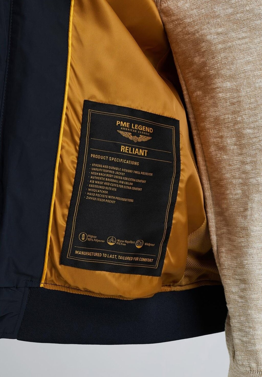 

Куртка-бомбер RELIANT VARSITY PME Legend, темно-синий