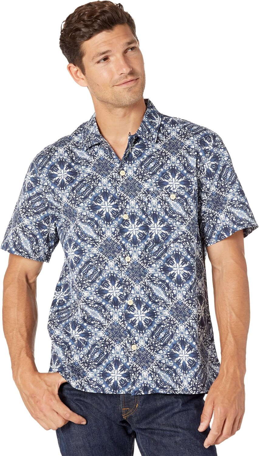 

Рубашка Short Sleeve Club Collar Lucky Brand, цвет Blue Print