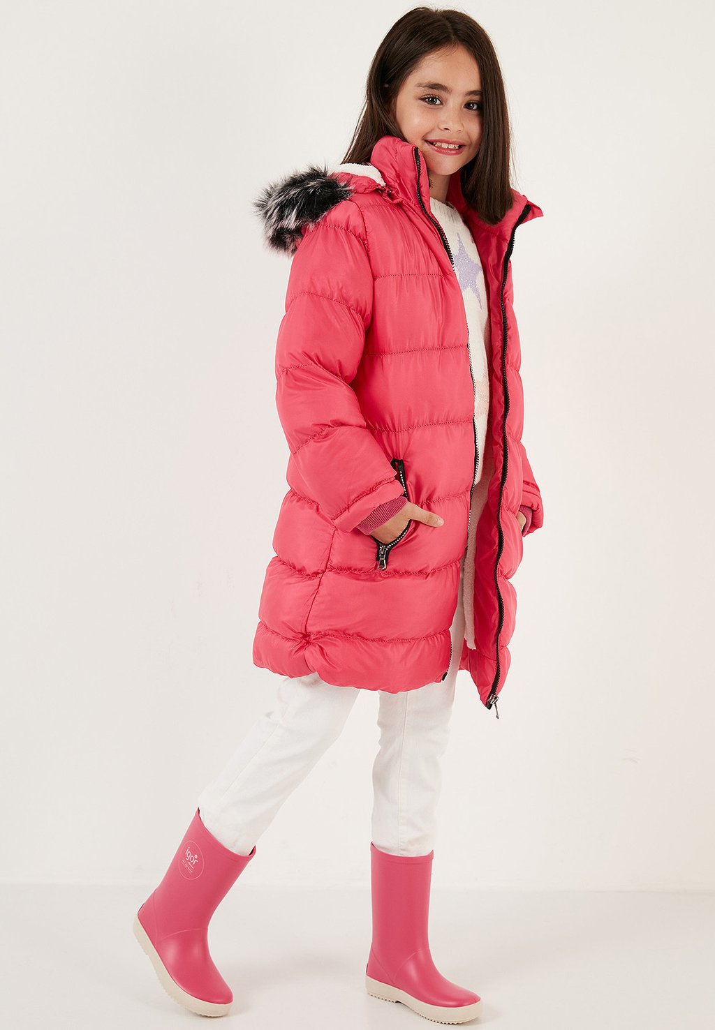 Зимнее пальто Regular Fit LELA, цвет fuchsia зимнее пальто regular fit lela цвет stone