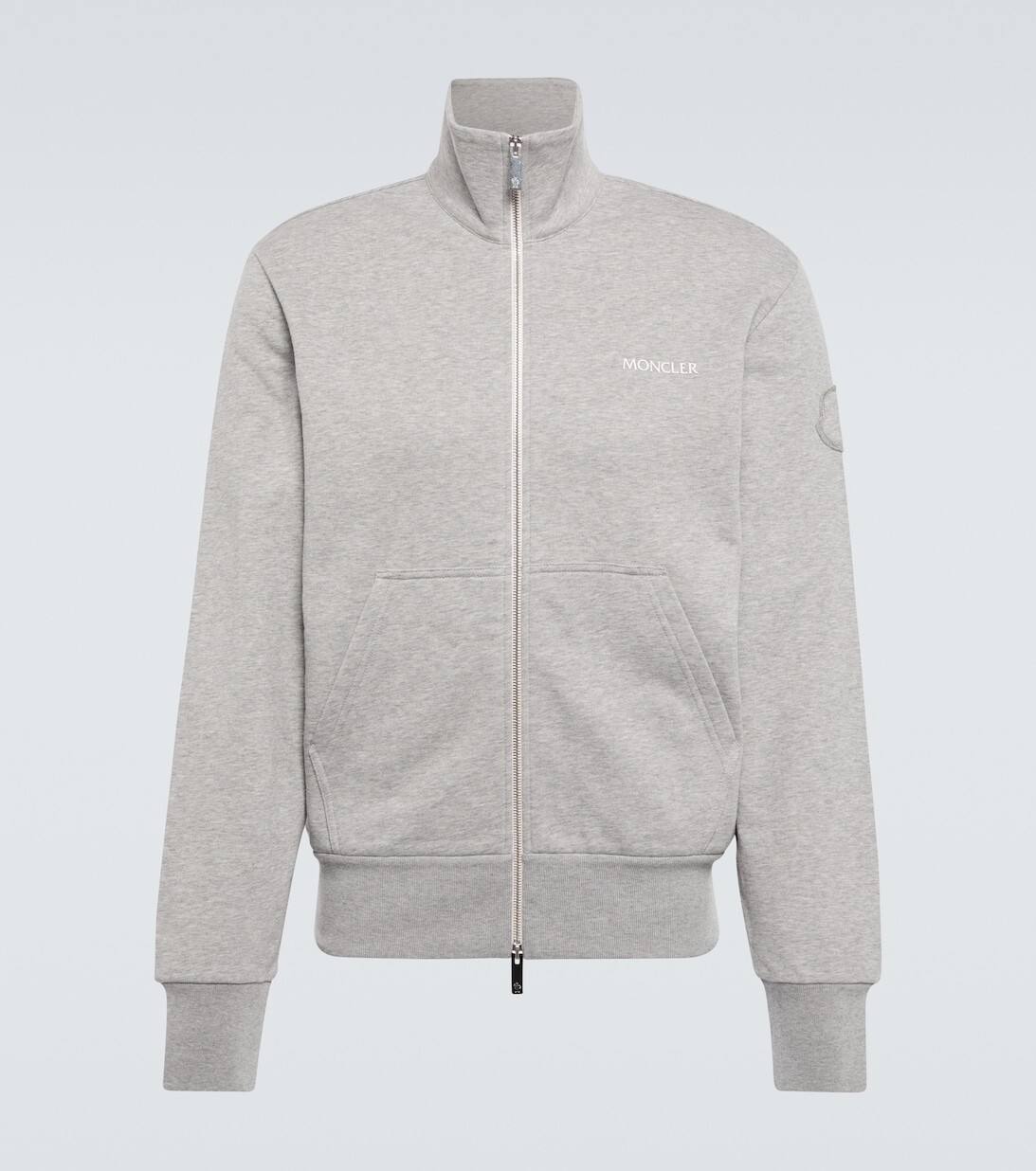 

Хлопковый кардиган на молнии Moncler, серый