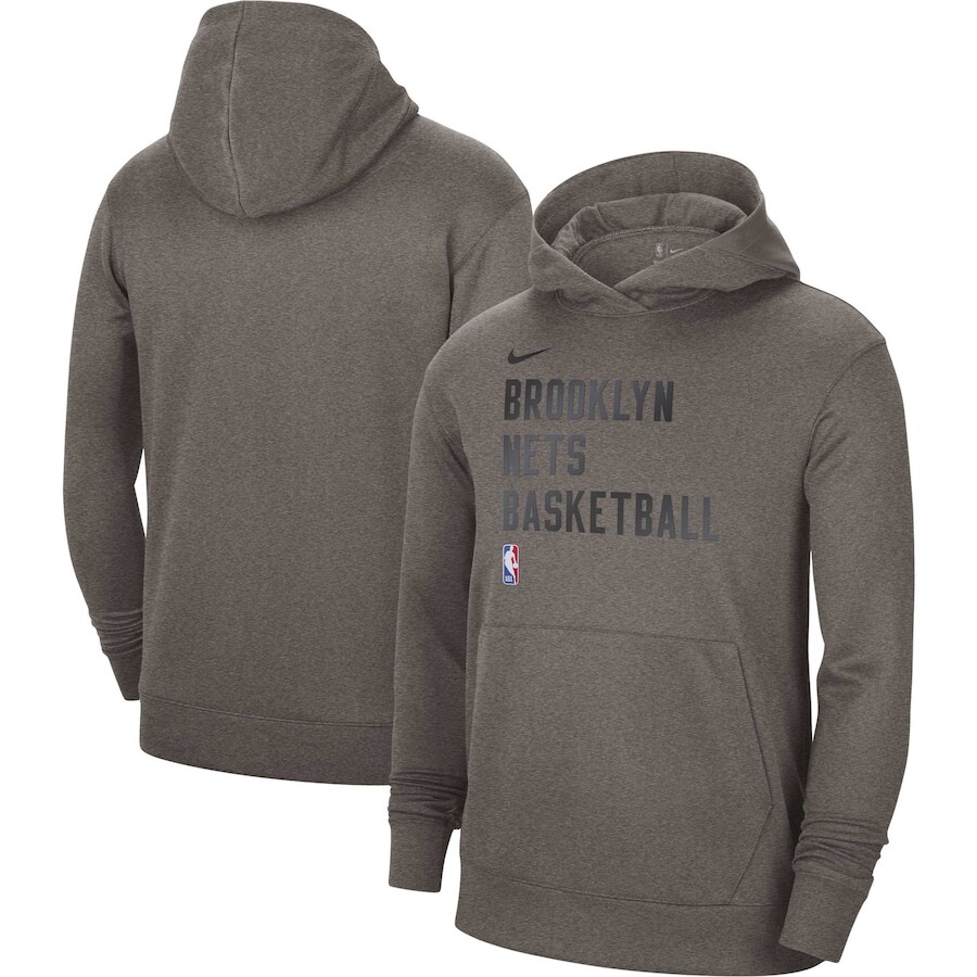 Пуловер с капюшоном Nike Brooklyn Nets, серый