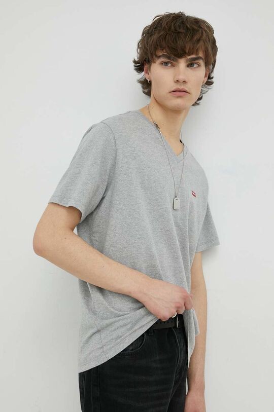 

Хлопковая футболка Levi's, серый