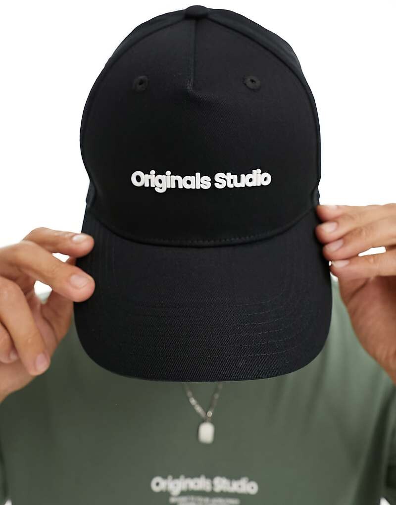 

Черная кепка Jack & Jones с логотипом Originals