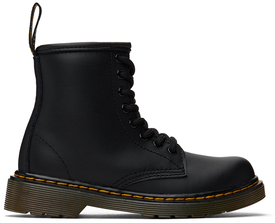 

Детские черные детские ботинки 1460 Big Kids Dr. Martens, цвет Black softy t