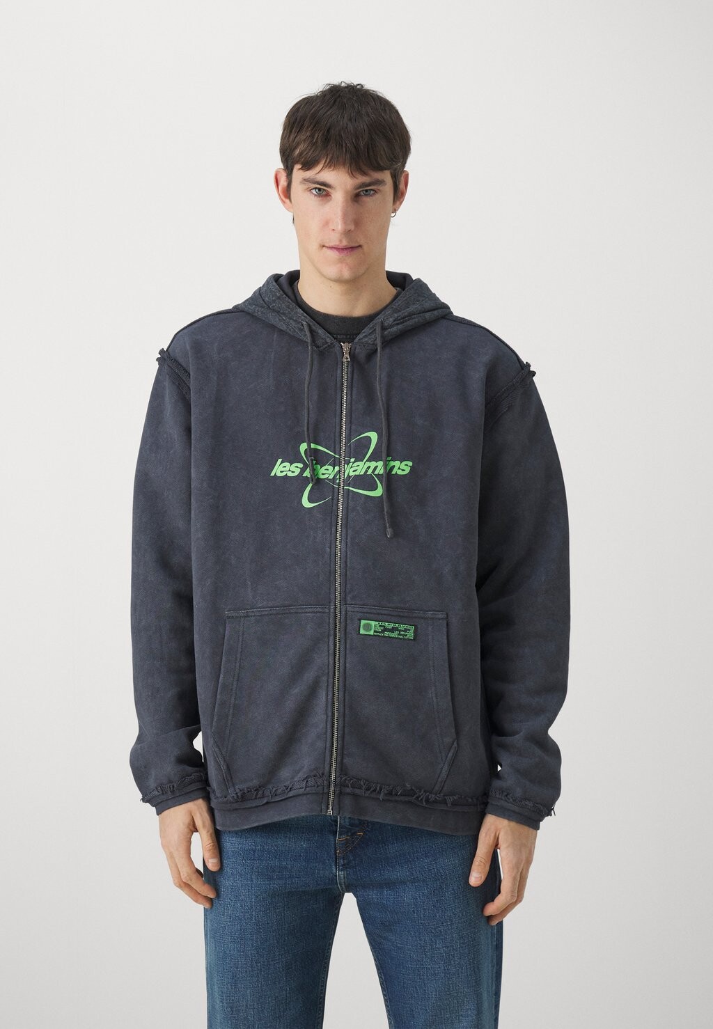 Толстовка на молнии Zip Hoodie Unisex Les Benjamins, цвет chilled iron