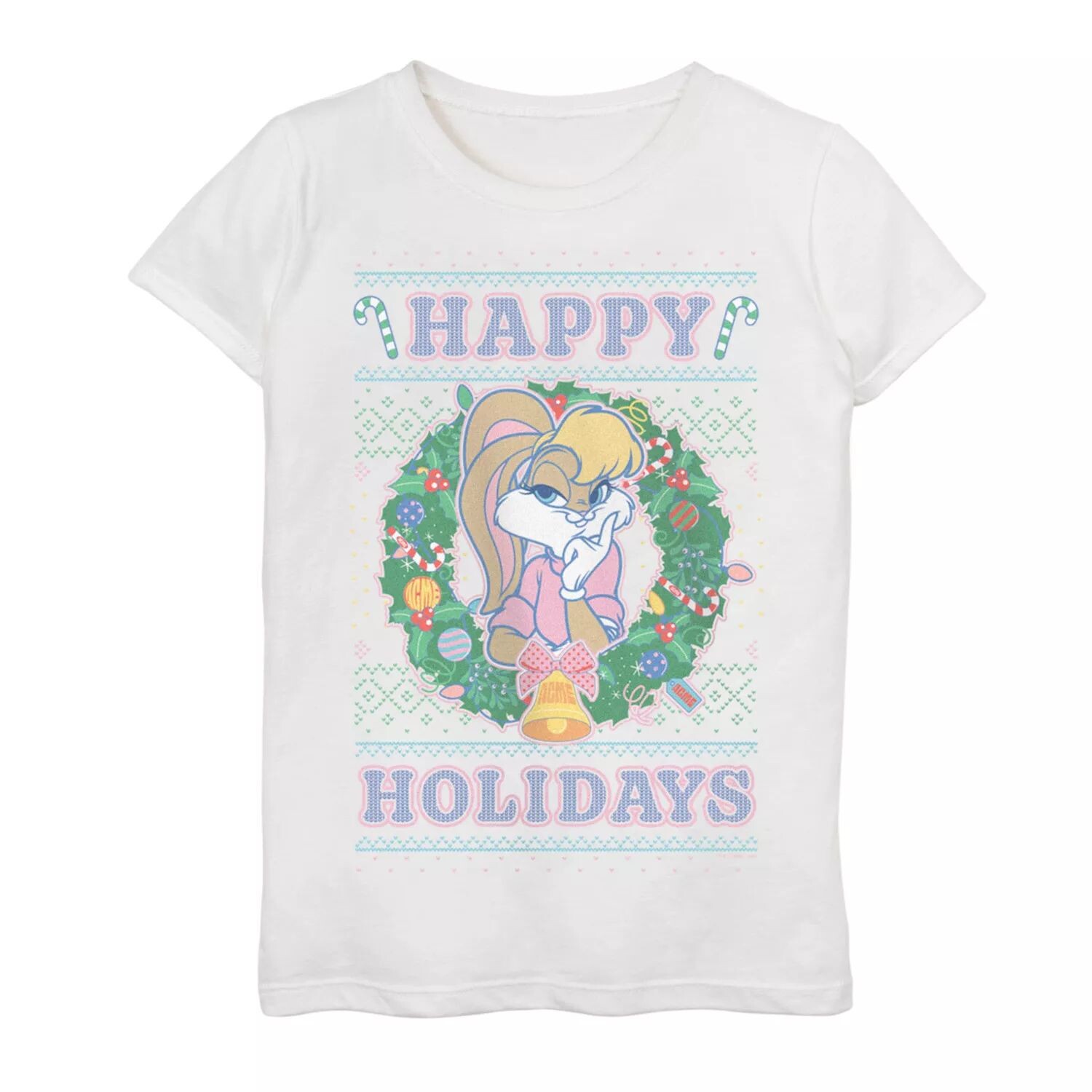

Футболка-свитер Looney Tunes Happy Holidays для девочек 7–16 лет Lola Ugly Licensed Character