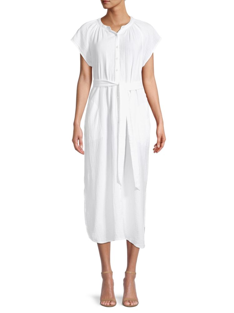 цена Платье миди с короткими рукавами Rd Style, белый