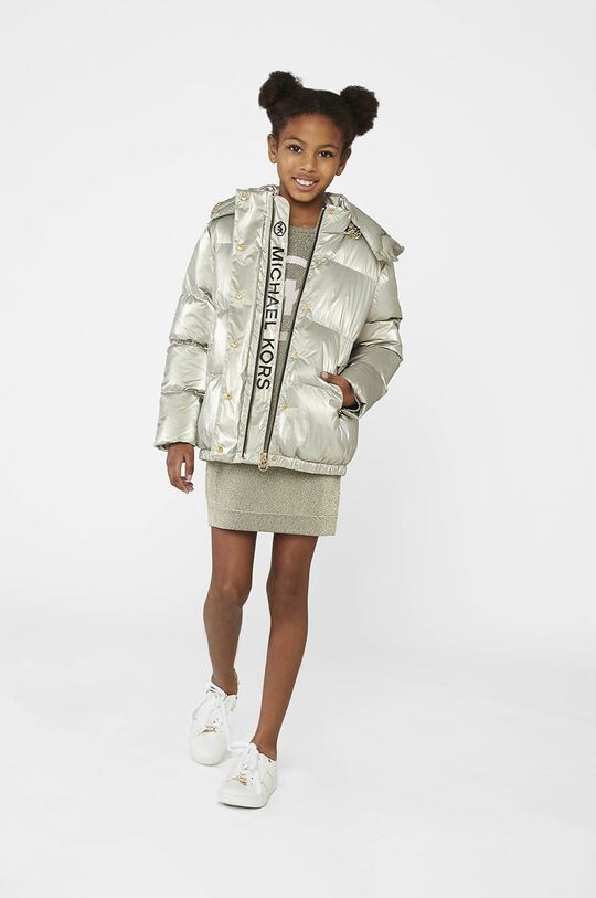 

Детское хлопковое платье Michael Kors, золотой