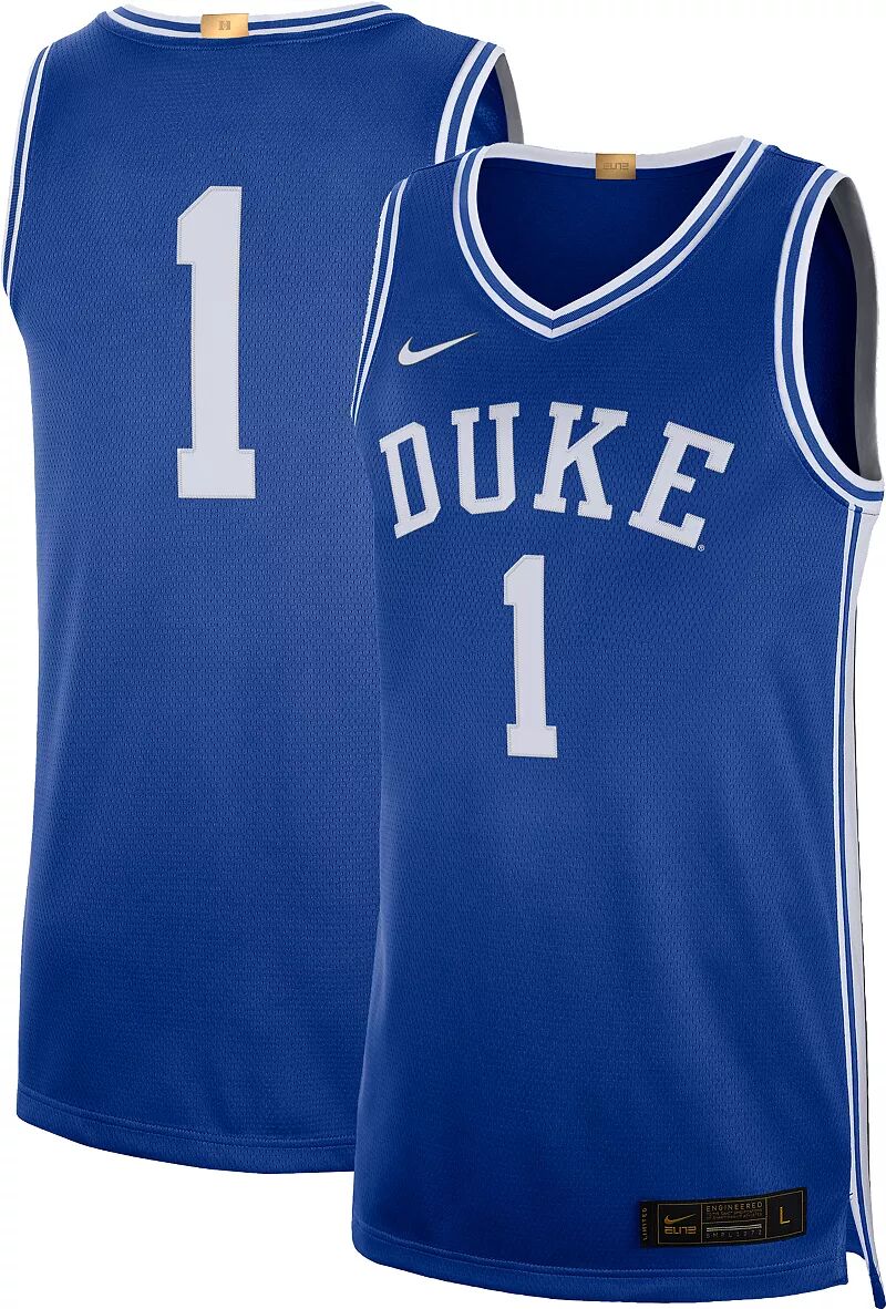 Мужская баскетбольная майка Nike Duke Blue Devils #1 Duke Blue Limited