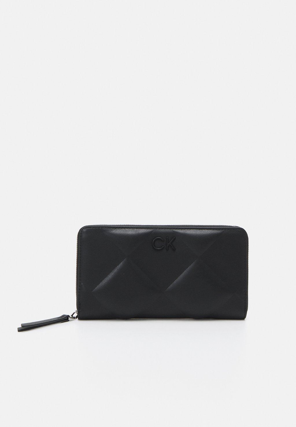 Кошелек QUILT LARGE ZIP AROUND WALLET Calvin Klein, черный цена и фото