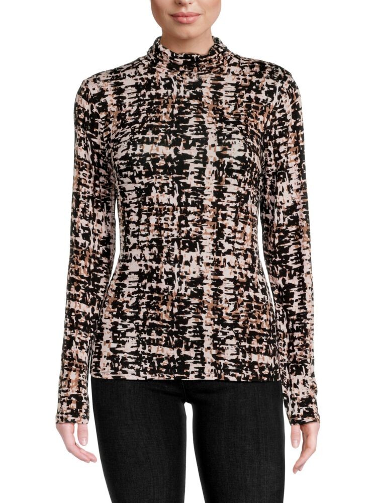 

Топ с абстрактным принтом Bcbgmaxazria, цвет Black Combo