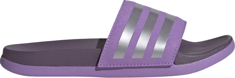 

Кроссовки Adilette Comfort Slide J 'Violet Fusion Matte Silver', фиолетовый