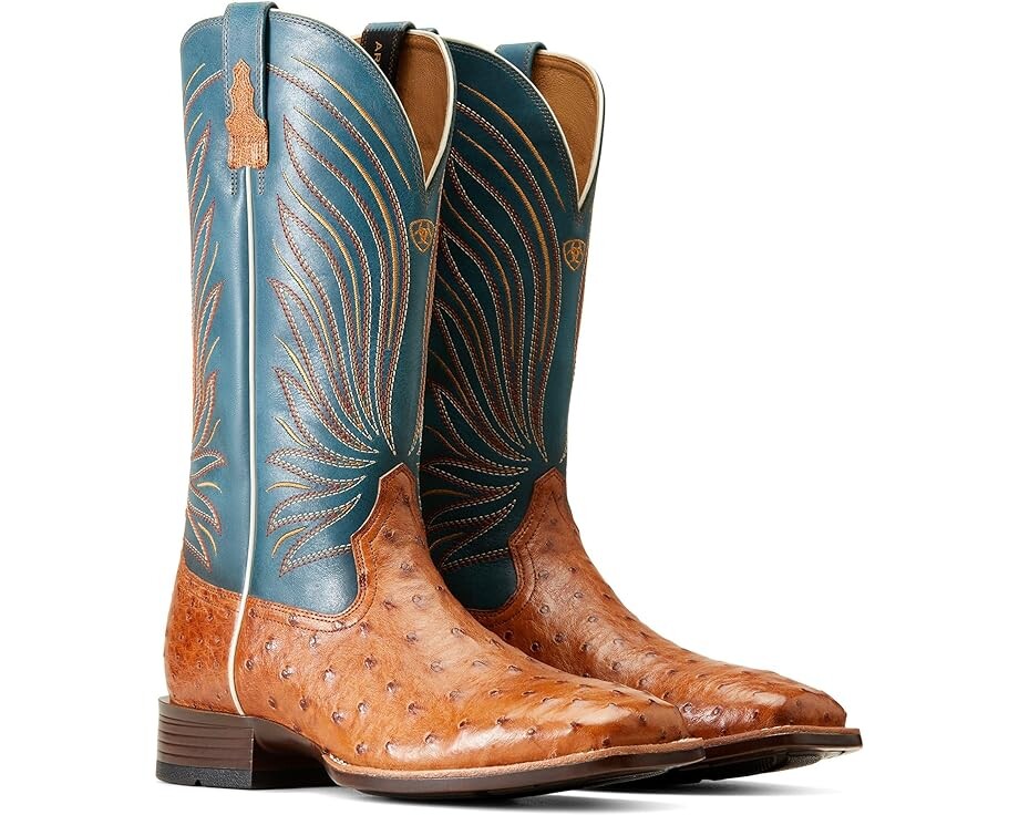 

Ботинки Ariat Brandin' Ultra Western, цвет Antique Tan Full Quill Ostritch