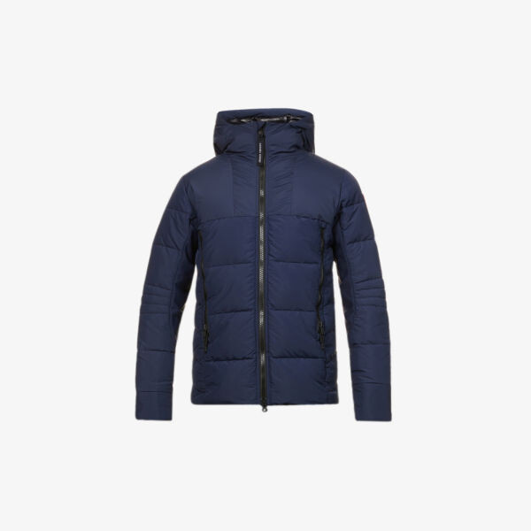 

Пуховик hybridge с воротником-воронкой и капюшоном Canada Goose, синий