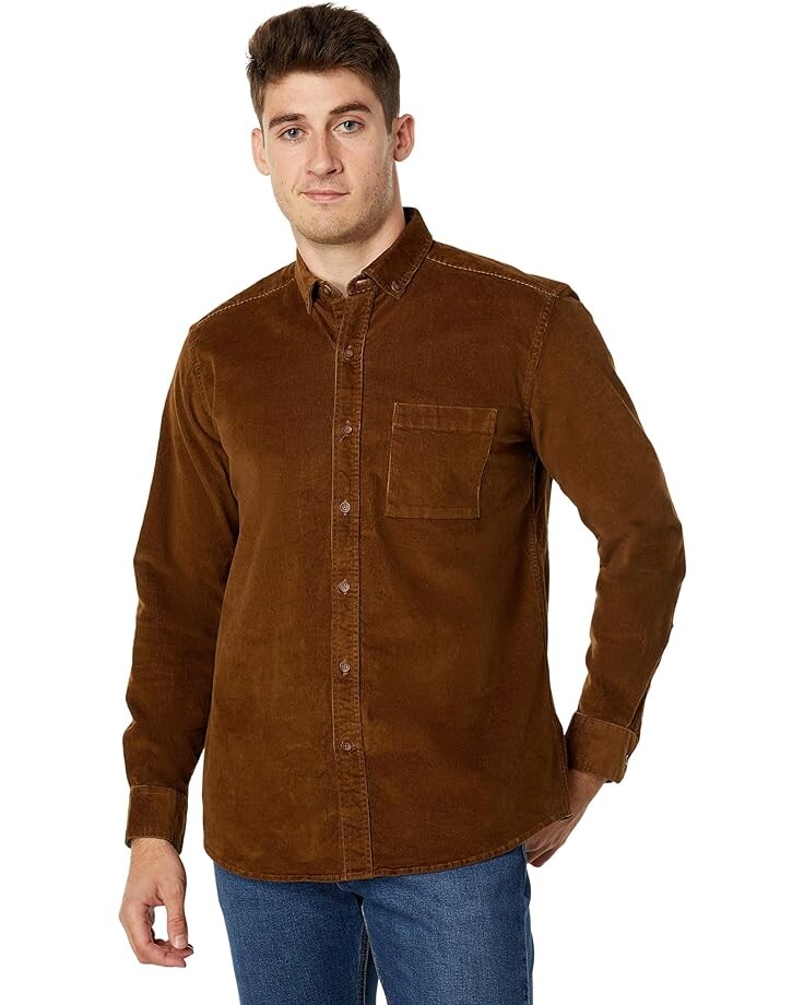 

Рубашка Johnston & Murphy Corduroy Shirt, кэмел