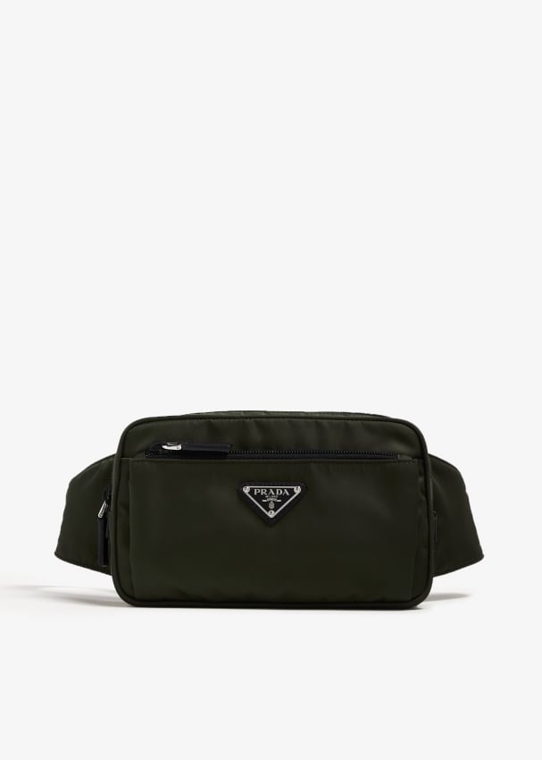 Поясная сумка Prada Re-Nylon, зеленый фотографии