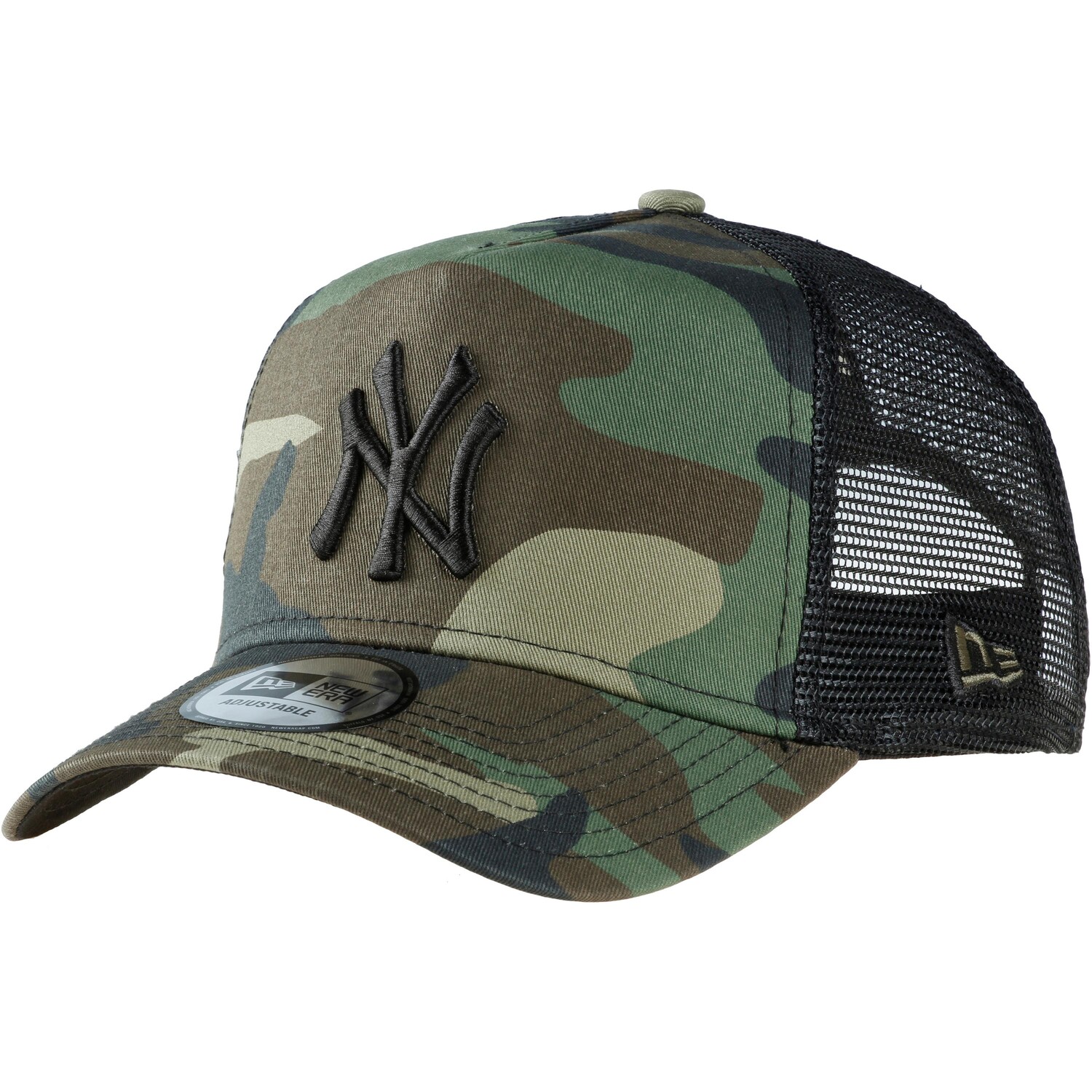 

Бейсболка NEW ERA A FRAME TRUCKER NEW YORK YANKEES, цвет woodland camo black