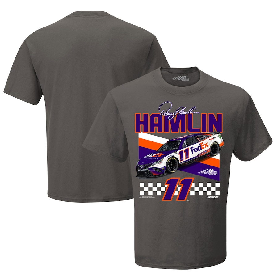 

Футболка с коротким рукавом Joe Gibbs Racing Team Collection Denny Hamlin, угольный