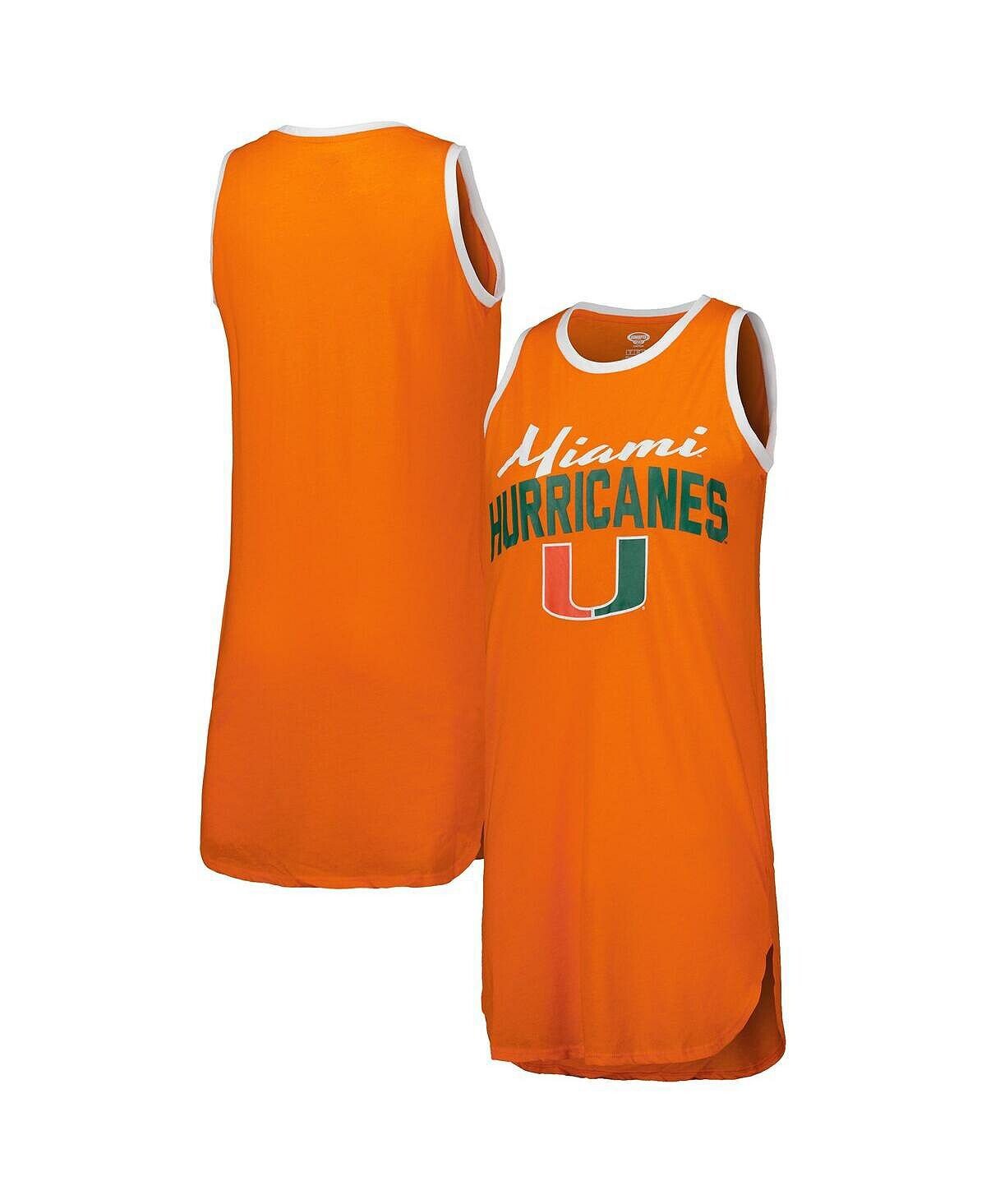 

Женская оранжевая ночная рубашка Miami Hurricanes Tank Concepts Sport