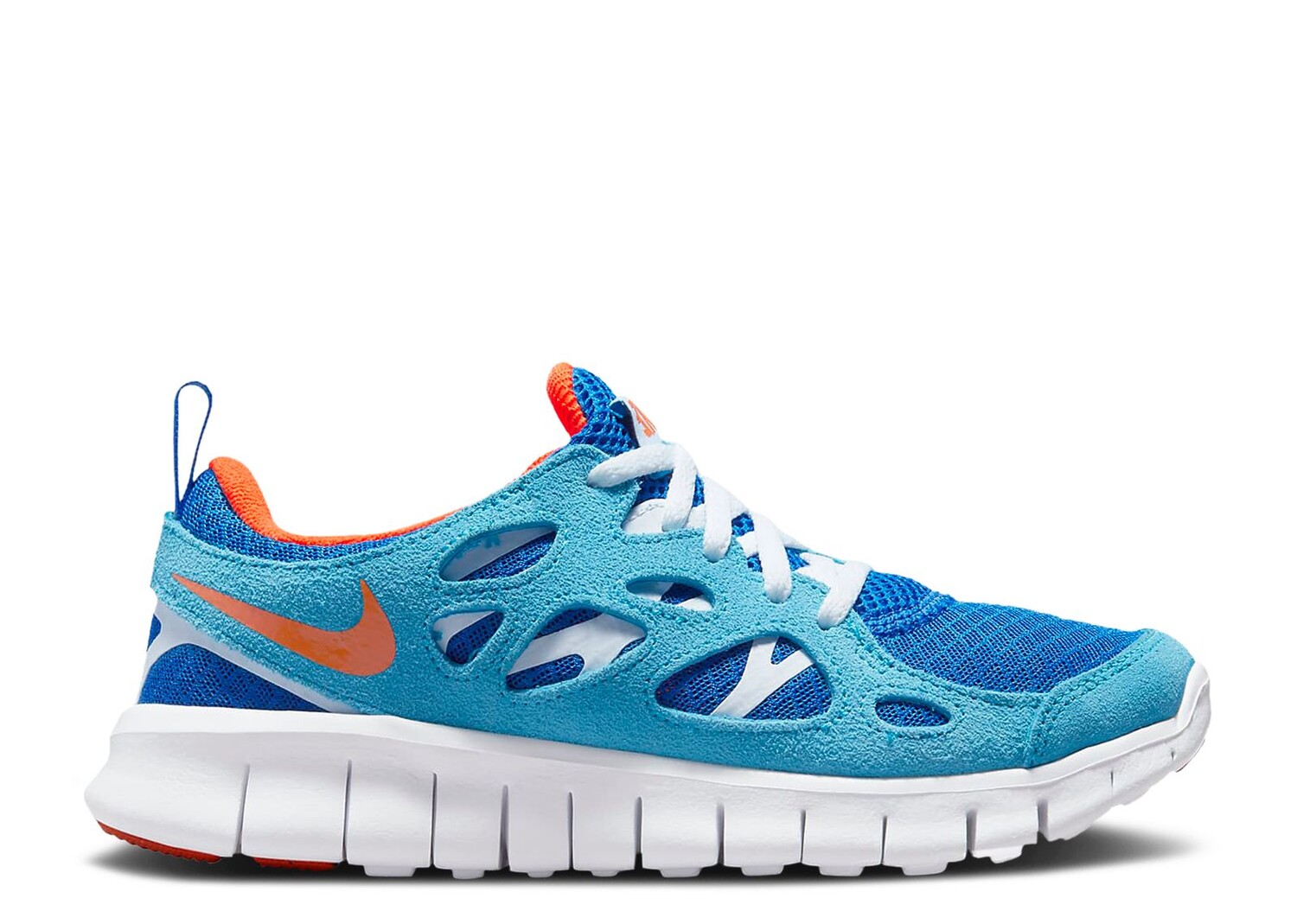 

Кроссовки Nike Free Run 2 Gs 'Laser Blue Safety Orange', синий