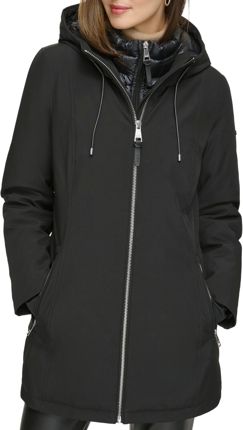 

Парка Bib Front Parka DKNY, черный