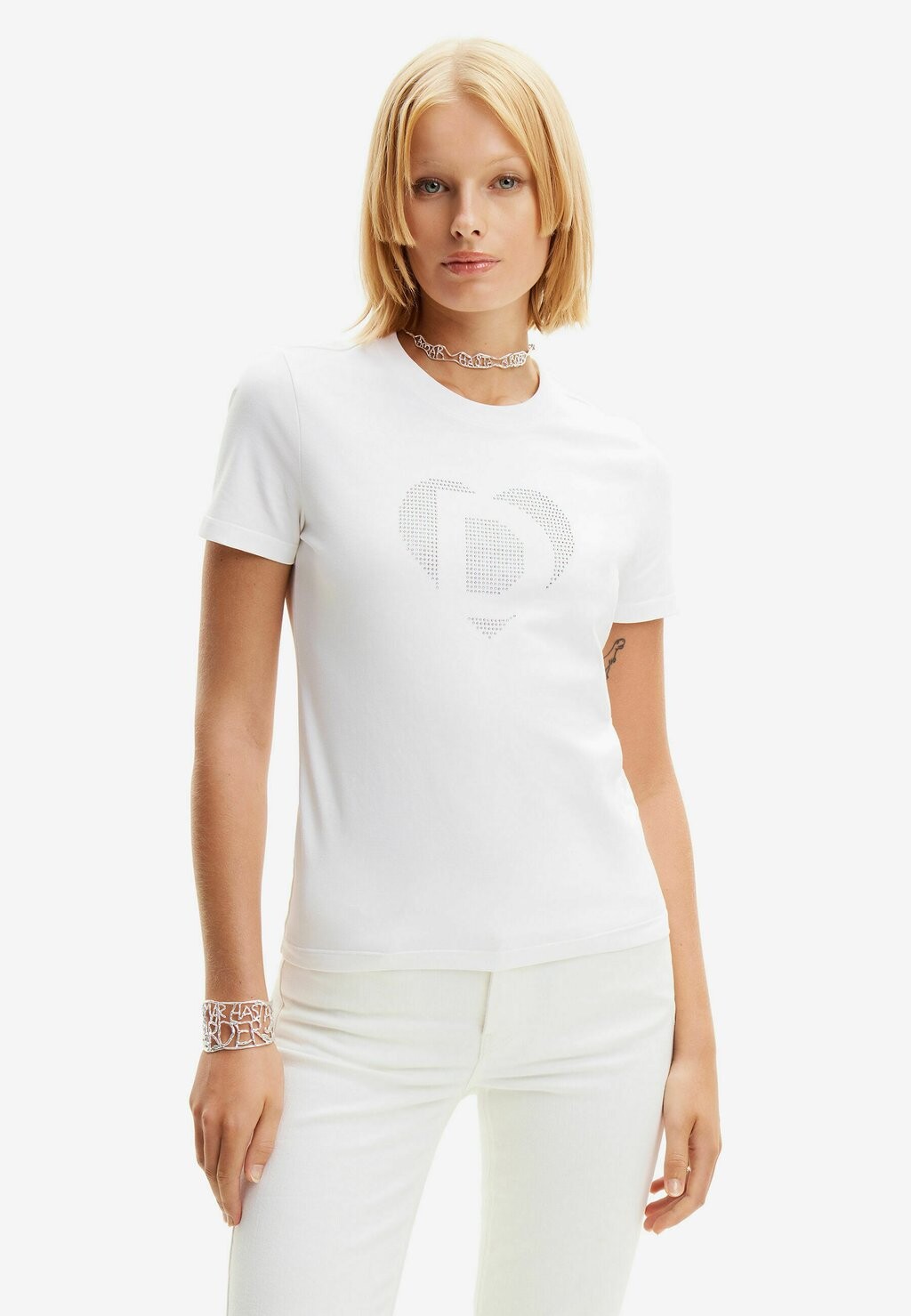 

Футболка с принтом Desigual, цвет white