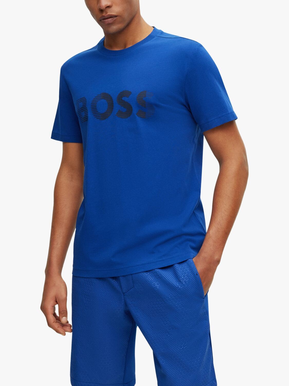 

Футболка с логотипом BOSS Tee 1, синий/черный