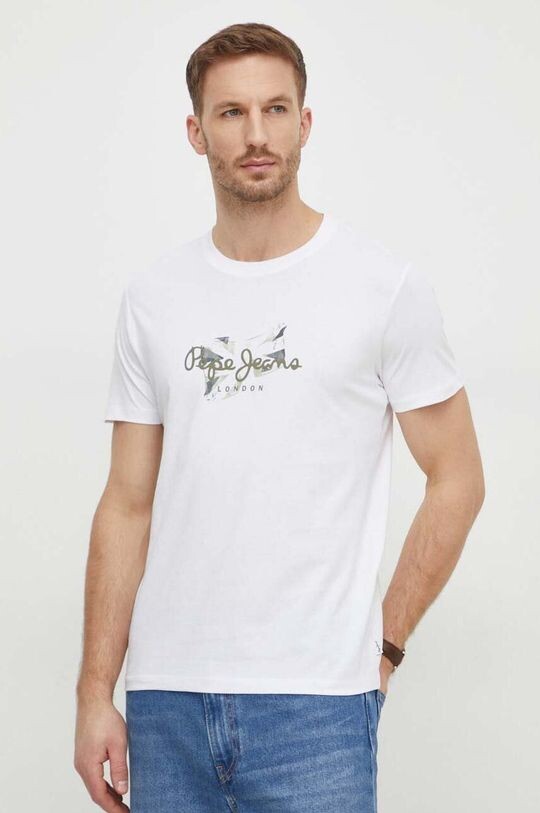 

Футболка из графтового хлопка Pepe Jeans, белый