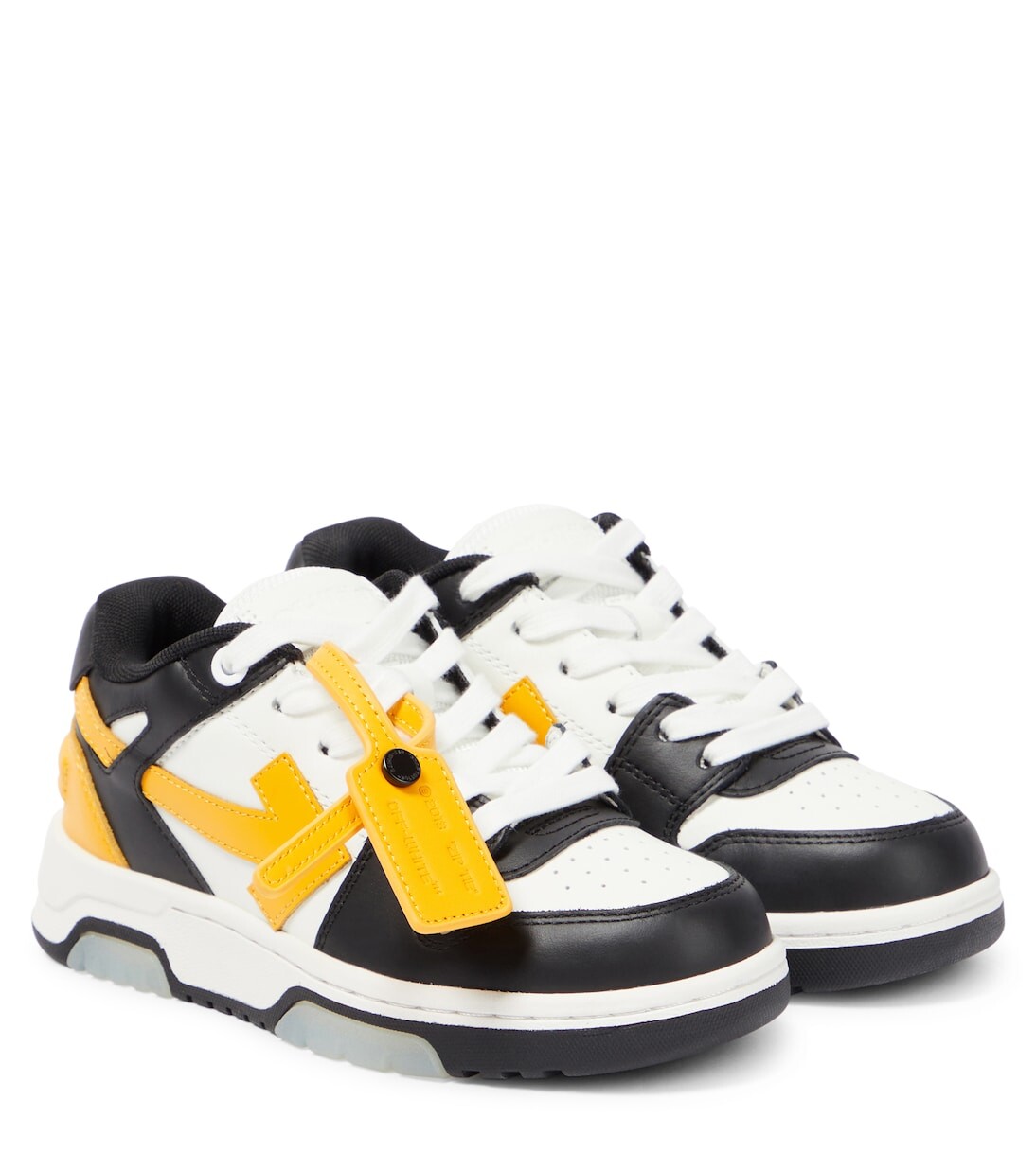 

Кожаные кроссовки out of office Off-White Kids, черный