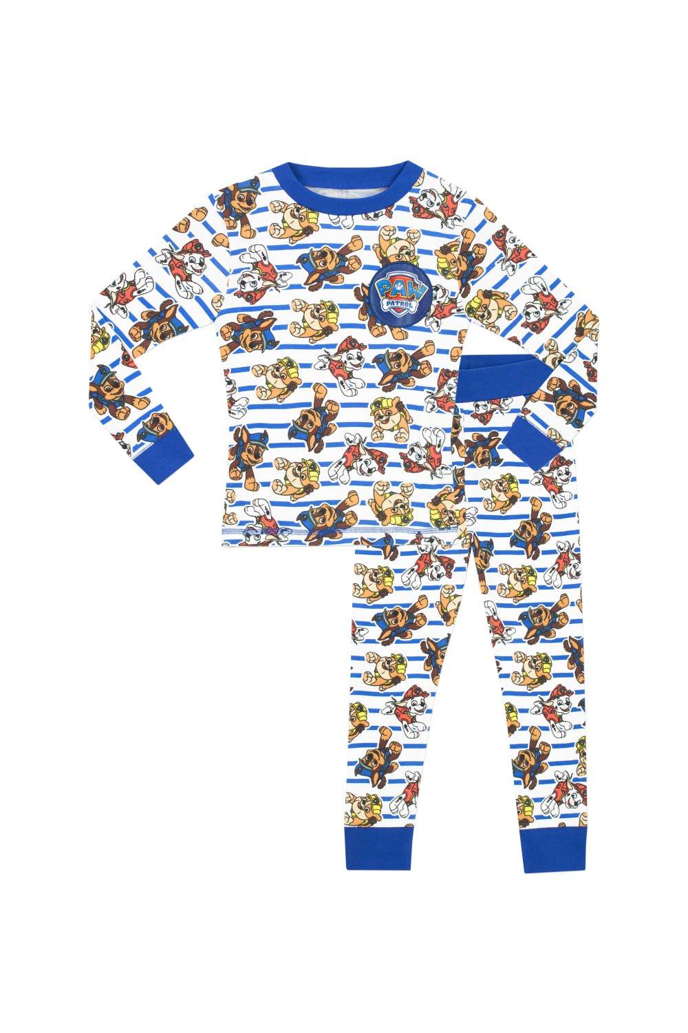 Уютная облегающая пижама с принтом Paw Patrol, синий пазл для детей trefl 160 деталей встреча щенячьего патруля