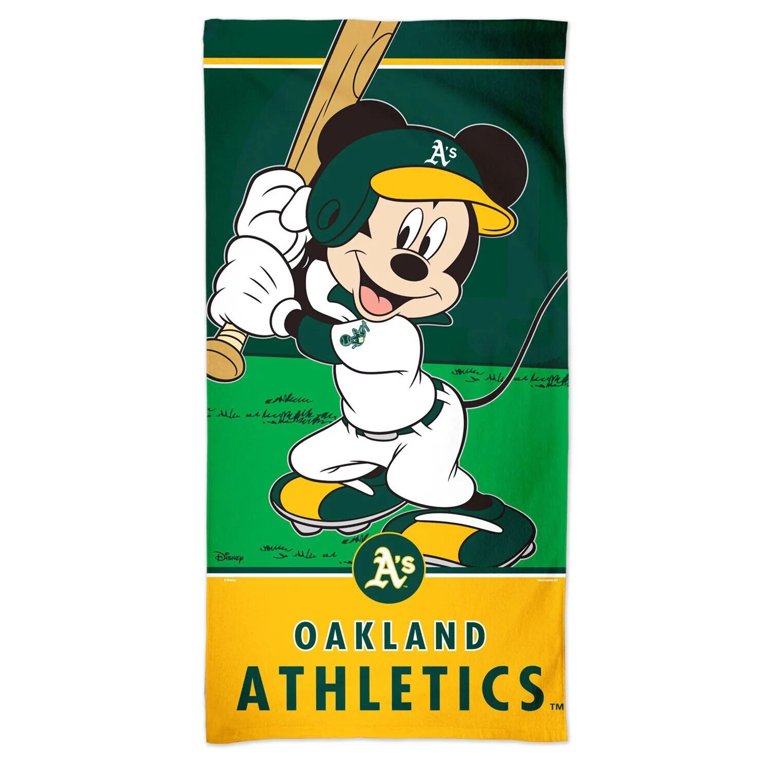 

Пляжное полотенце WinCraft Oakland Athletics 30 x 60 дюймов Disney Spectra