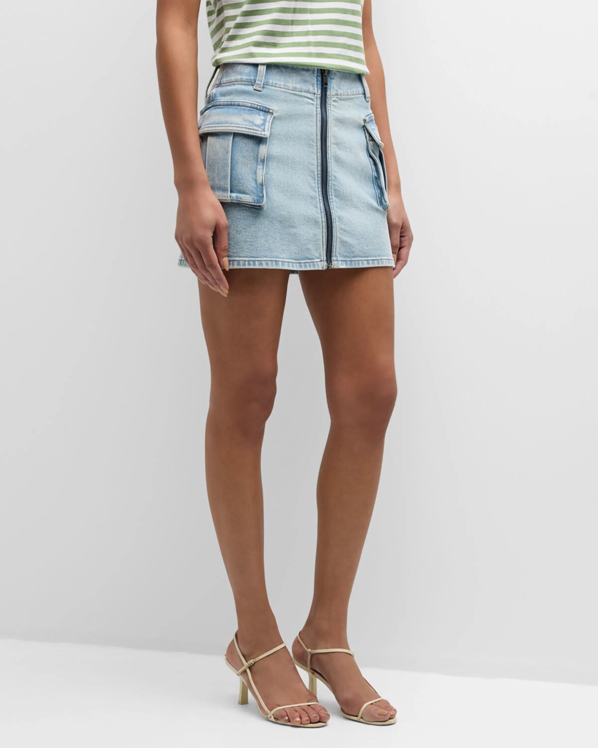 

Джинсовая мини-юбка Rahmi Cargo Alice + Olivia, цвет Rockstar Blue