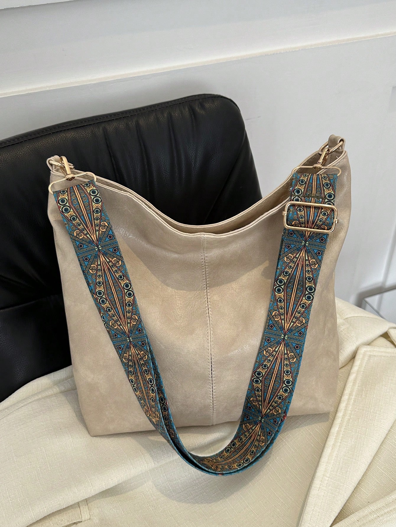Новая осенне-зимняя сумка-ведро большой емкости, бежевый осенне зимняя новая шерстяная плюшевая женская блузка